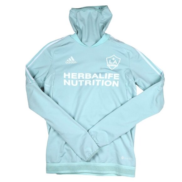 Men's Adidas Mint LA Galaxy Cold Ready Raglan Warmup Pullover Jacket (*1 flaw) S - Picture 1 of 7